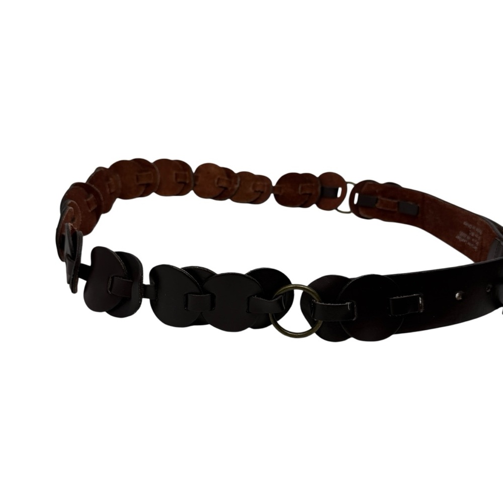 Brown Leather Concho Western Boho Hippie Festival Cowgirl Statement Belt M/L - Picture 9 of 9